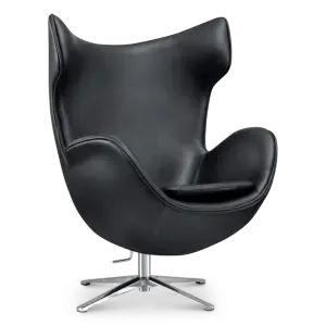 Flag Chair Zwart Leer