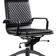 Diamond Softpad Bureaustoel Zwart | Hoge Rug