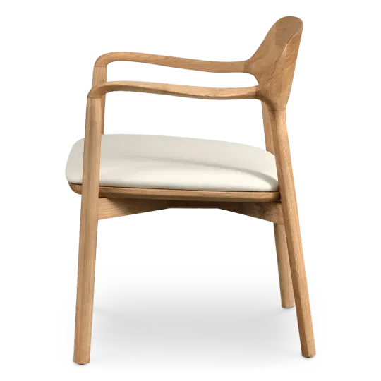 Kennedy Eetkamerstoel | Naturel Essen | Offwhite Zitting