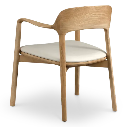 Kennedy Eetkamerstoel | Naturel Essen | Offwhite Zitting
