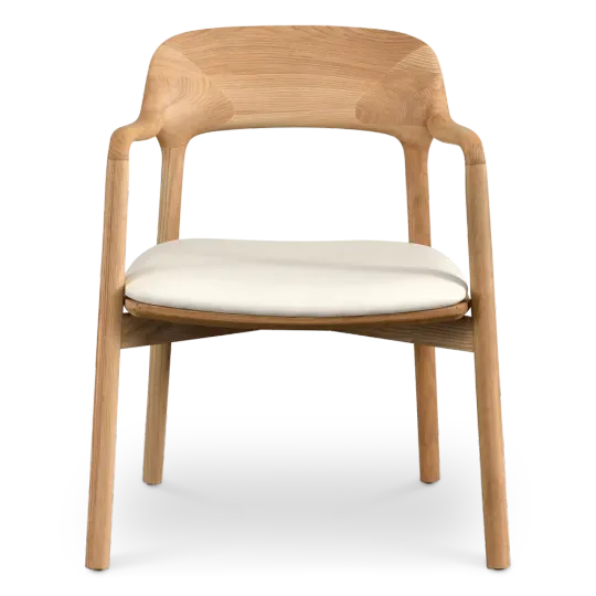 Kennedy Eetkamerstoel | Naturel Essen | Offwhite Zitting