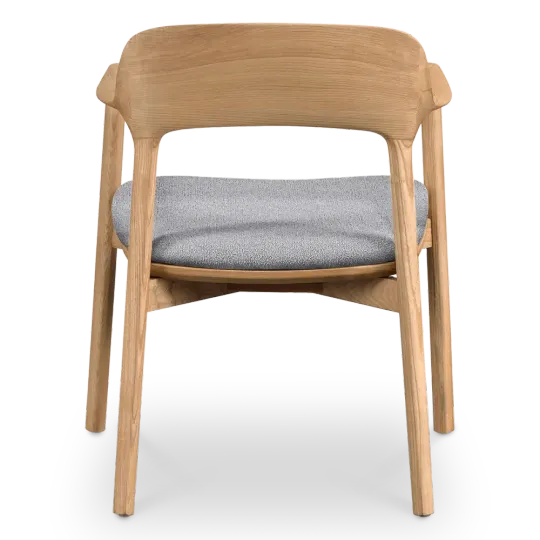 Kennedy Eetkamerstoel | Naturel Essen | Grijs Boucle