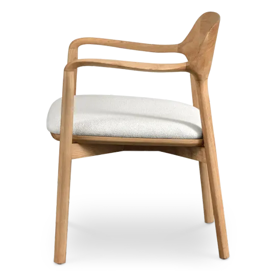 Kennedy Eetkamerstoel | Essen Hout | Wit Teddy / Boucle Kennedy Eetkamerstoel | Essen Hout | Wit Teddy / Boucle