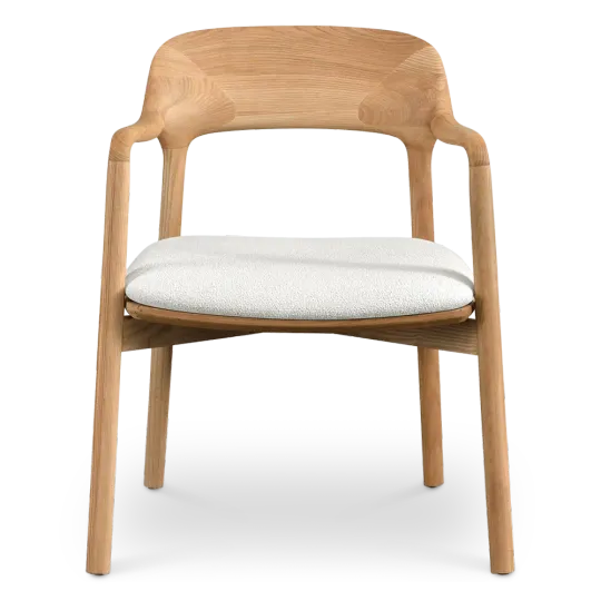 Kennedy Eetkamerstoel | Essen Hout | Wit Teddy / Boucle Kennedy Eetkamerstoel | Essen Hout | Wit Teddy / Boucle