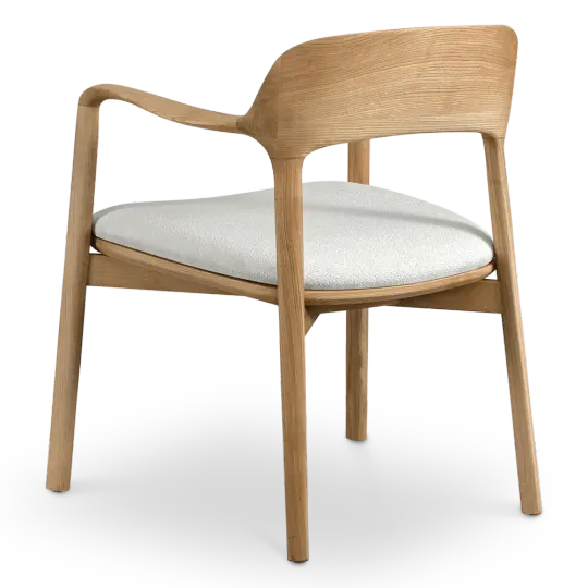 Kennedy Eetkamerstoel | Essen Hout | Wit Teddy / Boucle Kennedy Eetkamerstoel | Essen Hout | Wit Teddy / Boucle