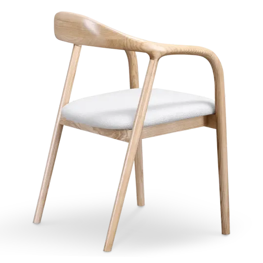 Artson Eetkamerstoel | Essen | Wit Boucle