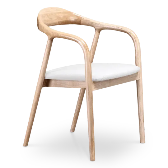 Artson Eetkamerstoel | Essen | Wit Boucle