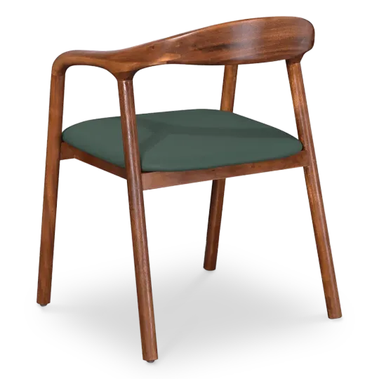 Artson Eetkamerstoel | Walnoot Hout | Groen PU Leer Artson Eetkamerstoel | Walnoot Hout | Groen PU Leer