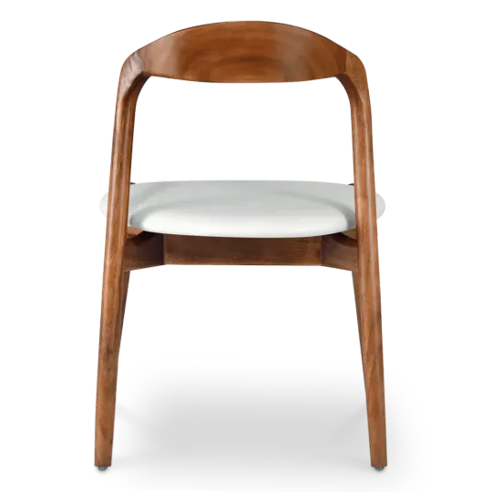 Bow Eetkamerstoel | Walnoot Hout | Offwhite PU Leer