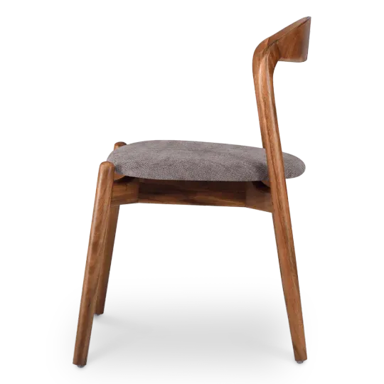 Bow Eetkamerstoel | Walnoot hout | Grijs Bruin Chenille Bow Eetkamerstoel | Walnoot hout | Grijs Bruin Chenille