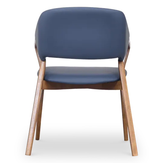 Japandi Eetkamerstoel Candorra | Blauw | Walnoot