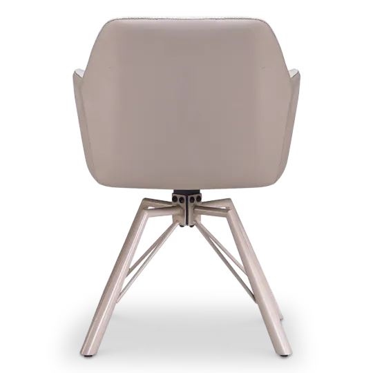 Draaibare Eetkamerstoel Nord | Taupe Boucle Taupe Leer | Taupe Onderstel Draaibare Eetkamerstoel Nord | Taupe Boucle Taupe Leer | Taupe Onderstel