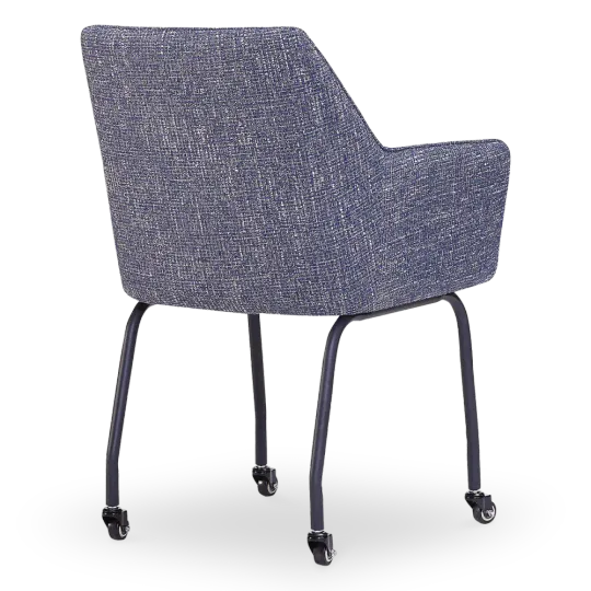 Eetkamerstoel Met Wieltjes Till | Blauw Eetkamerstoel Met Wieltjes Till | Blauw