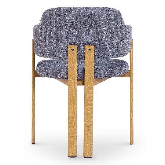Japandi Eetkamerstoel Isamu | Blauw OTE | Eiken Onderstel