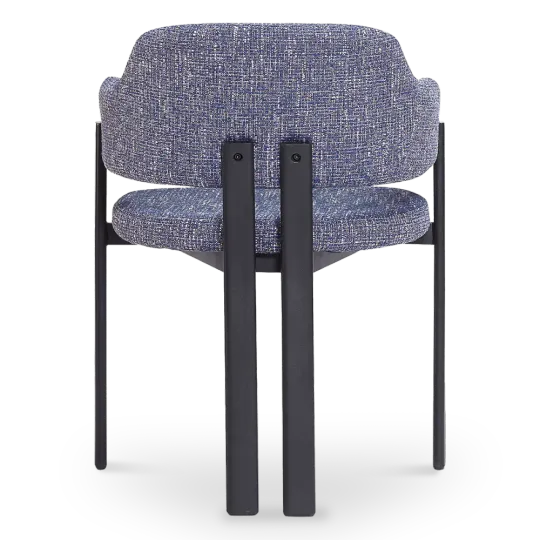 Japandi Eetkamerstoel Isamu | Blauw OTE | Zwart Onderstel Japandi Eetkamerstoel Isamu | Blauw OTE | Zwart Onderstel