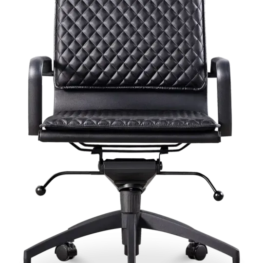Diamond Softpad Bureaustoel Zwart | Lage Rug Diamond Softpad Bureaustoel Zwart | Lage Rug