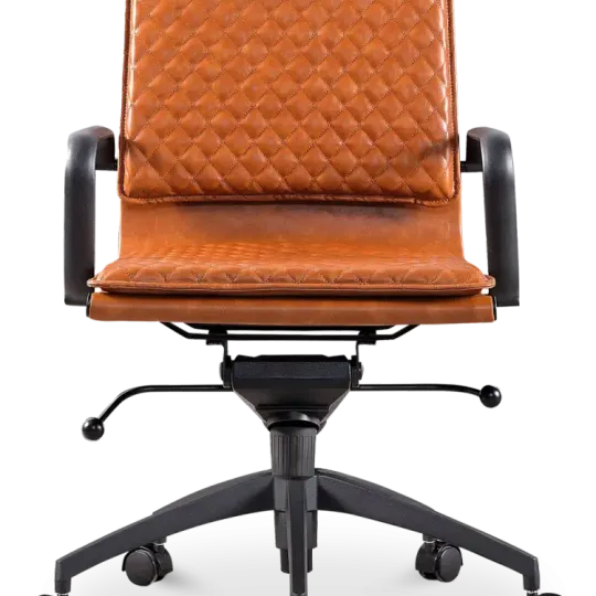 Diamond Softpad Bureaustoel Cognac | Lage Rug