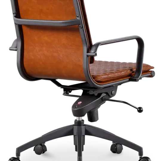 Diamond Softpad Bureaustoel Cognac | Lage Rug