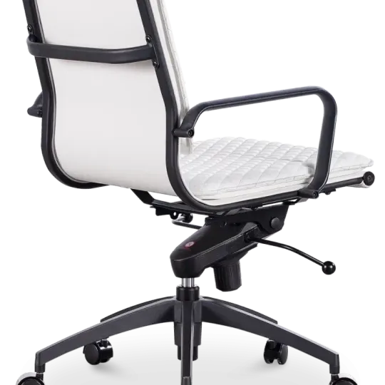 Diamond Softpad Bureaustoel Wit | Lage Rug