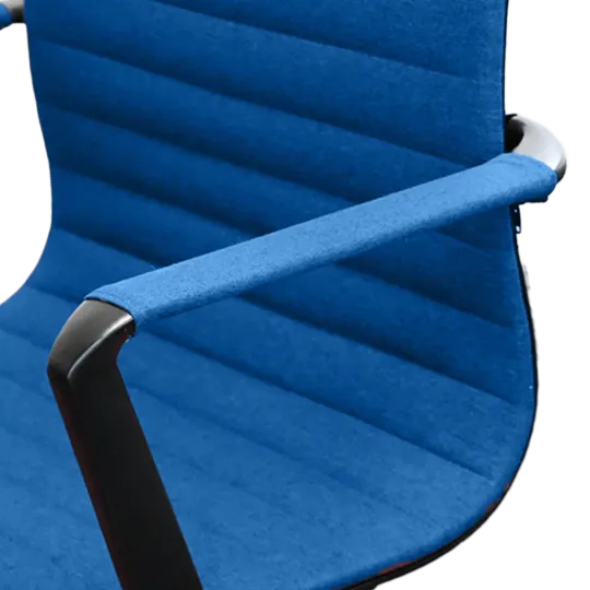 Cavel CD 119 Bureaustoel Blauw Linnen | Zwart Frame
