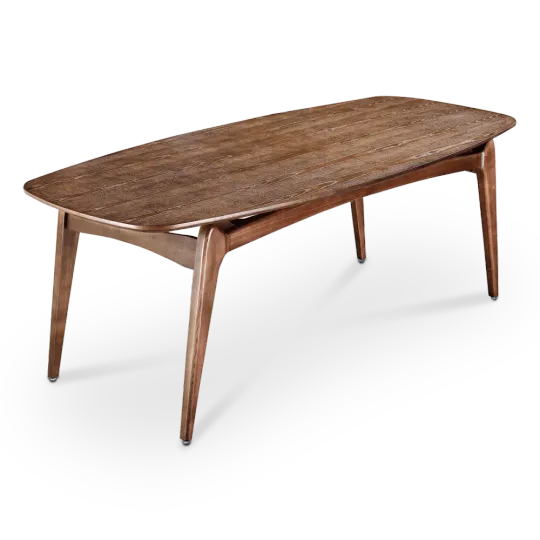 Eettafel Japandi Deens Ovaal Walnoot