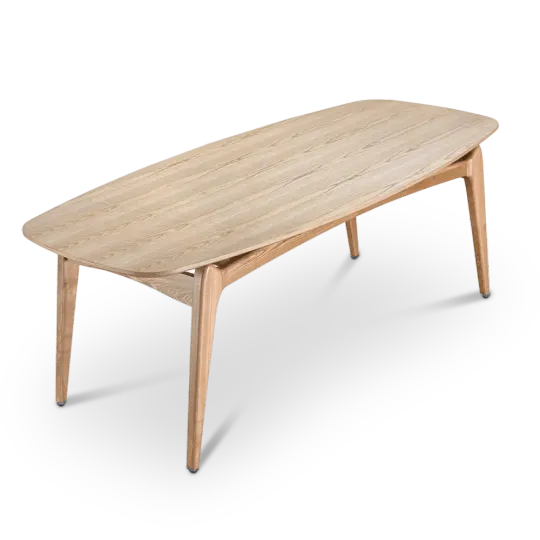 Eettafel Japandi Deens Ovaal Eiken