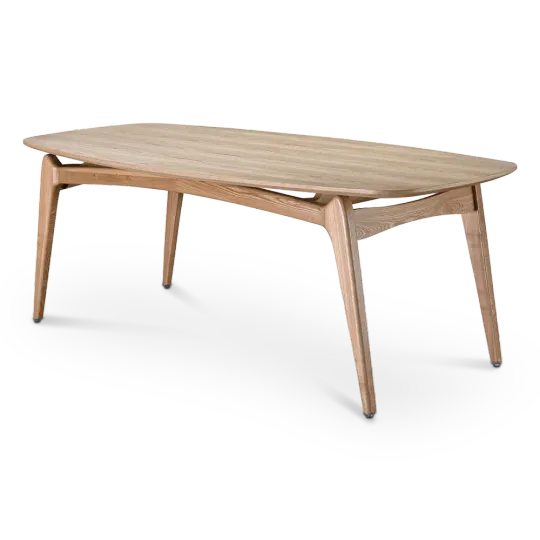 Eettafel Japandi Deens Ovaal Eiken