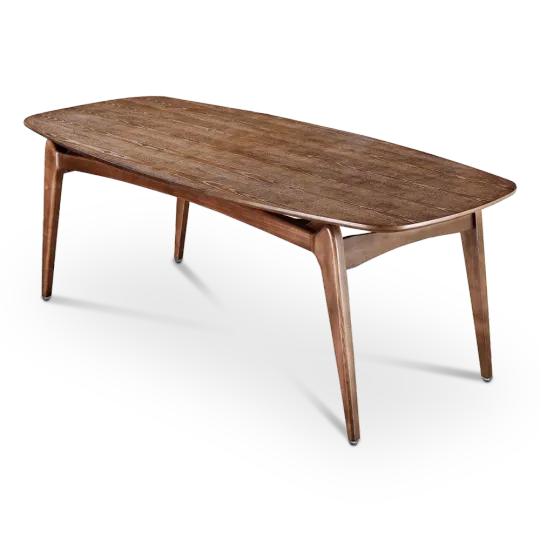 Eettafel Japandi Deens Ovaal Walnoot