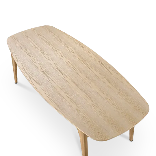 Eettafel Japandi Deens Ovaal Eiken