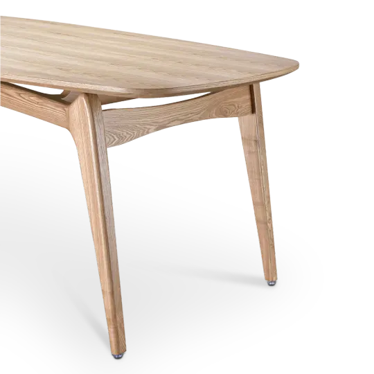 Eettafel Japandi Deens Ovaal Eiken