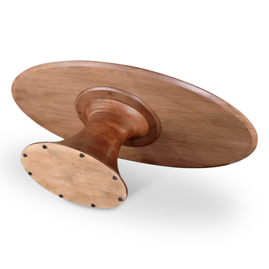 Ovale Tulip Eettafel | Walnoot