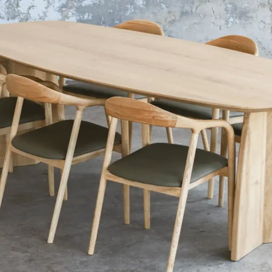 Cavel Nordic Curve Eettafel | Massief Eiken | Deens Ovaal