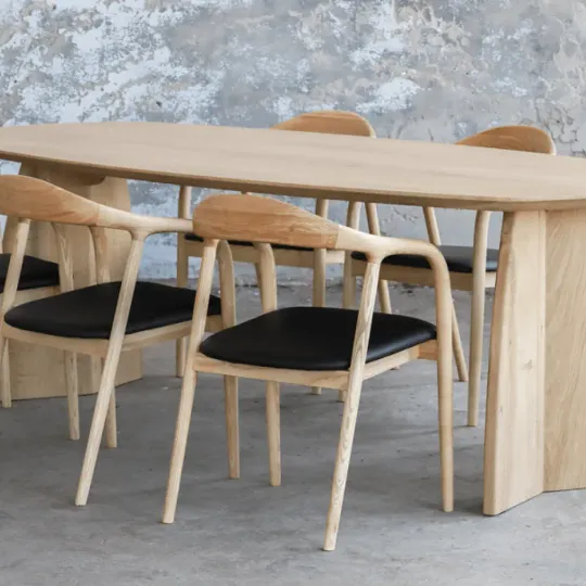 Cavel Nordic Curve Eettafel | Massief Eiken | Deens Ovaal