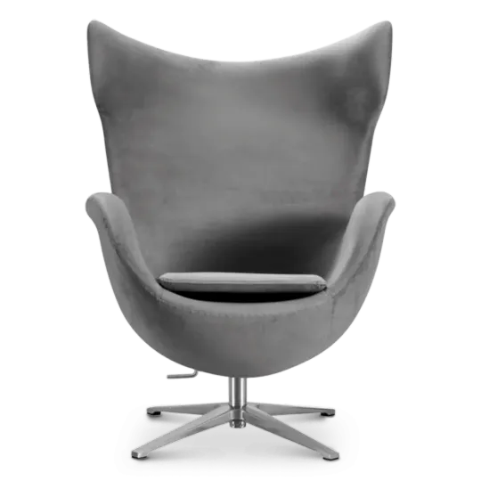 Flag Chair Zilver Grijs Velvet