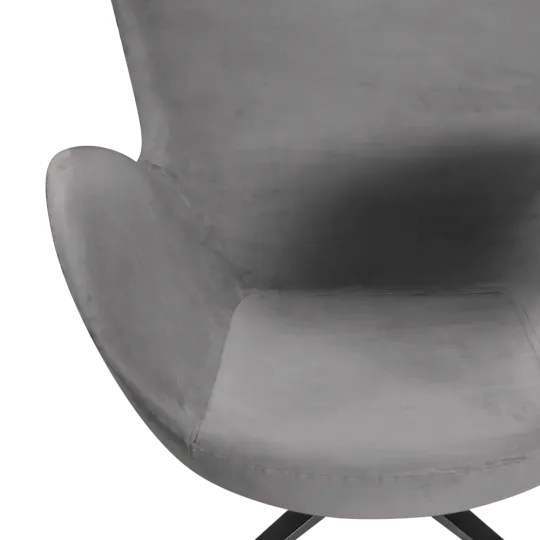 Flag Chair Zilver Grijs Velvet