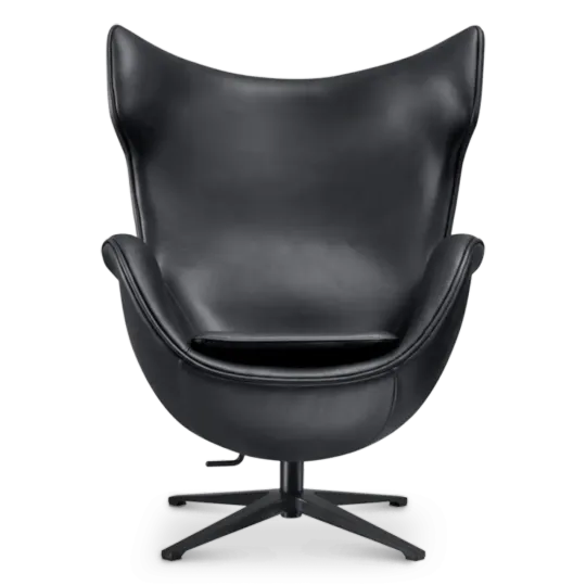 Flag Chair Zwart Leer