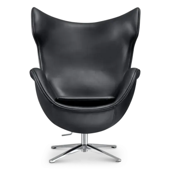 Flag Chair Zwart Leer