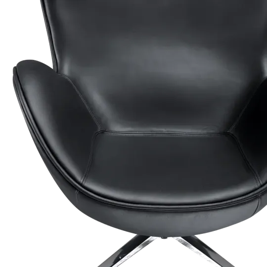 Flag Chair Zwart Leer