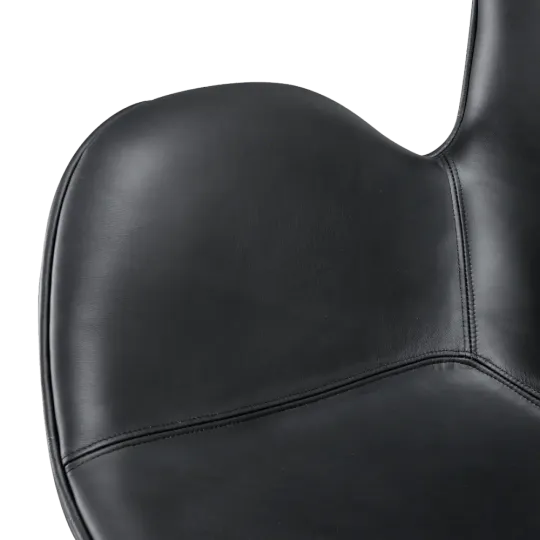 Flag Chair Zwart Leer