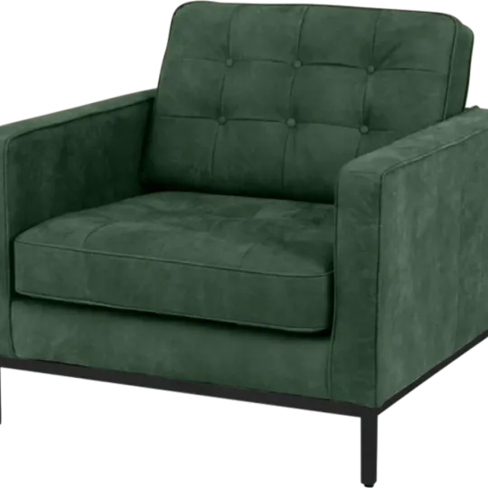 Florence Knoll Hoekbank Kings Blue Velvet (Hoek Links)