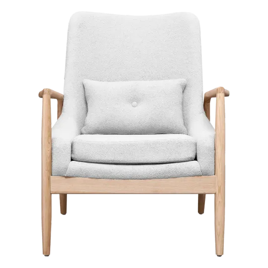 Cavel Flyder Scandinavische Lounge Chair Teddy Wit Essen Cavel Flyder Scandinavische Lounge Chair Teddy Wit Essen