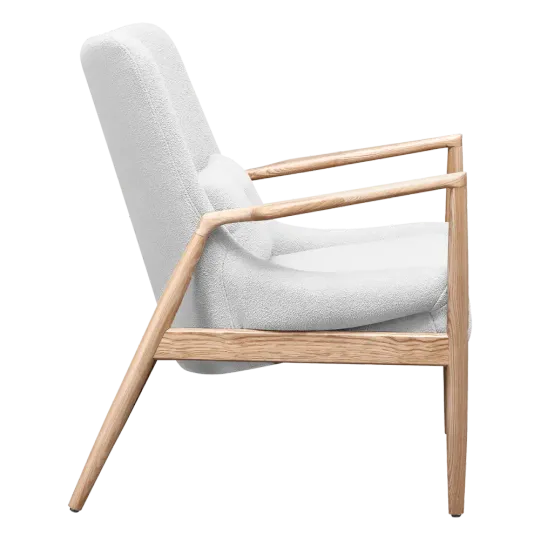 Cavel Flyder Scandinavische Lounge Chair Teddy Wit Essen Cavel Flyder Scandinavische Lounge Chair Teddy Wit Essen