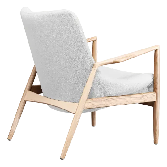 Cavel Flyder Scandinavische Lounge Chair Teddy Wit Essen Cavel Flyder Scandinavische Lounge Chair Teddy Wit Essen