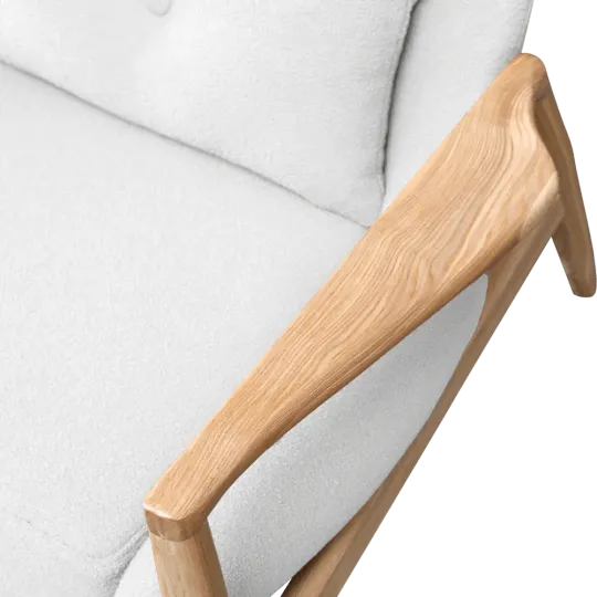 Cavel Flyder Scandinavische Lounge Chair Teddy Wit Essen Cavel Flyder Scandinavische Lounge Chair Teddy Wit Essen