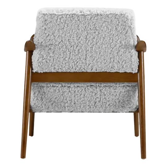 Cavel Hezel Scandinavische Lounge Chair Teddy Wit Walnoot