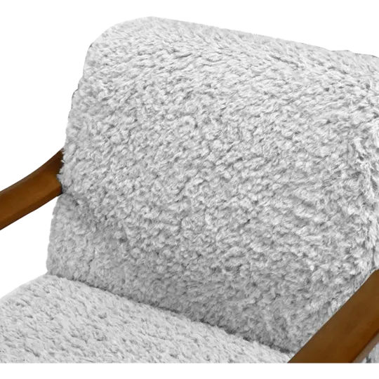 Cavel Hezel Scandinavische Lounge Chair Teddy Wit Walnoot