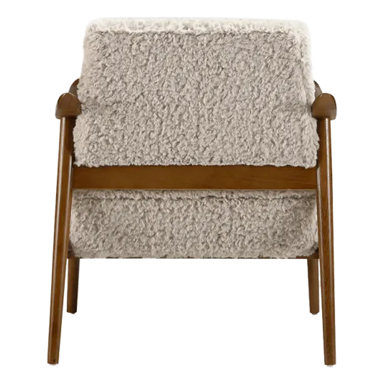 Cavel Hezel Scandinavische Lounge Chair Teddy Taupe Walnoot Cavel Hezel Scandinavische Lounge Chair Teddy Taupe Walnoot