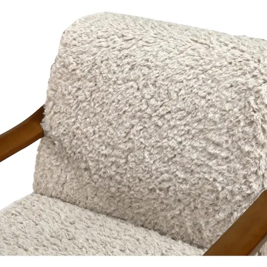 Cavel Hezel Scandinavische Lounge Chair Teddy Taupe Walnoot Cavel Hezel Scandinavische Lounge Chair Teddy Taupe Walnoot