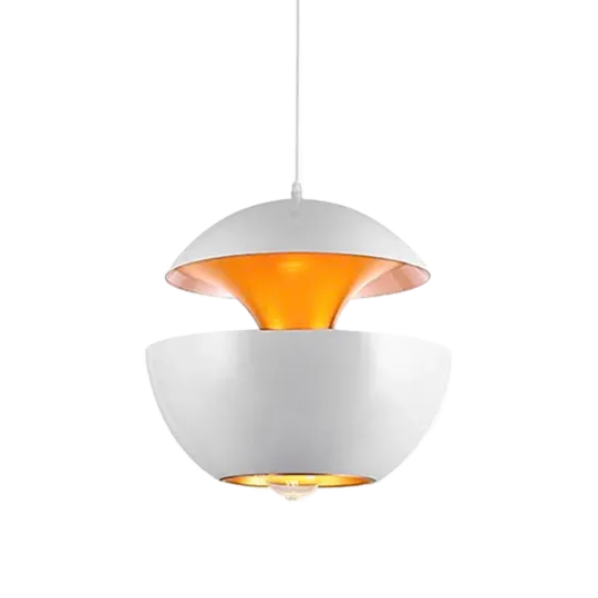 Hanglamp Peach | Mat Wit / Goud