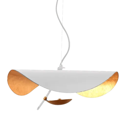 Hanglamp Gulf | Mat Wit / Goud